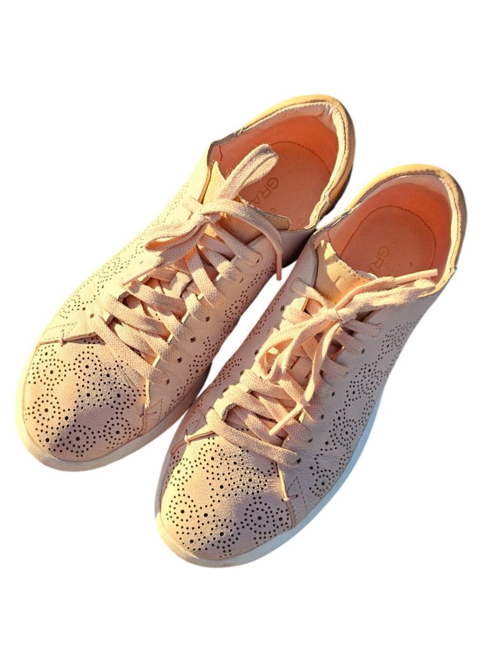 Cole Haan 8 B GrandPro Paisley Perforated Sneakers Canyon Rose